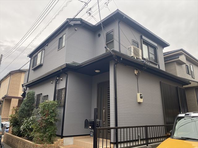 越谷市【屋根D`sroofingディプロマットスターカバー工法・外壁GAINA塗装】