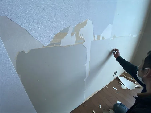 既存クロス剥し