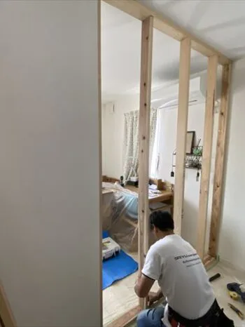 間柱の建て込み
