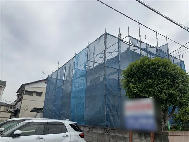 足場ネット設置
