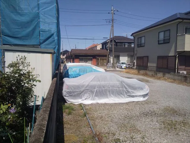 養生シート設置