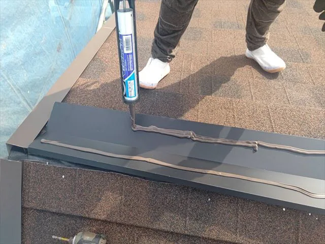 新規棟板金施工